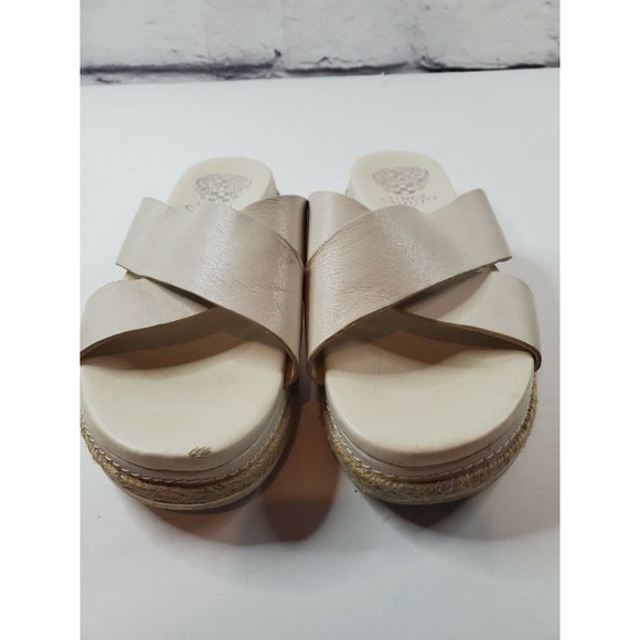 Vince Camuto VC Rickert Womens Sz 7M Slipn On Sandals Shoes Ivory - Picture 3 of 10